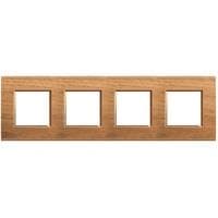 LivingLight - plaque rectangulaire 4 x 2 modules 71mm Noyer national