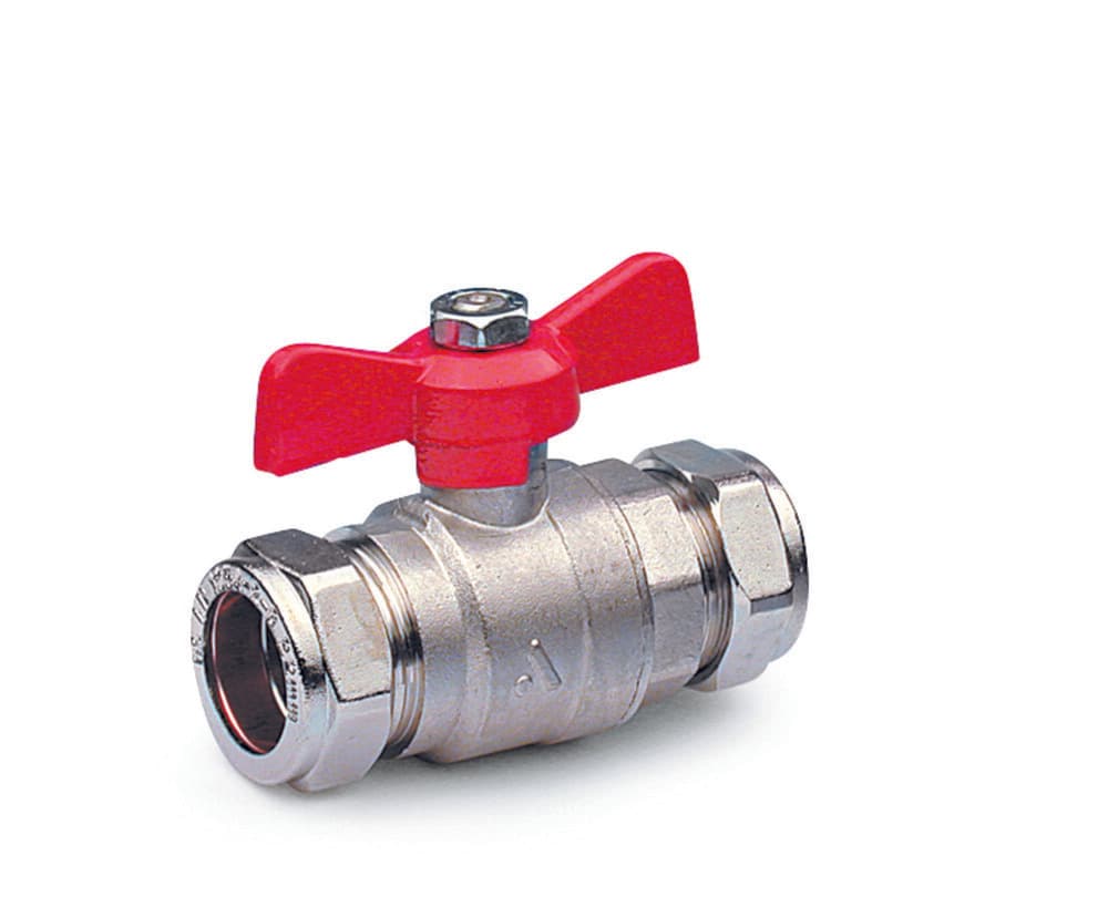 Soper 1330 T robinet à bille 2X bicônes D22 passage intégral poignée-pappillon