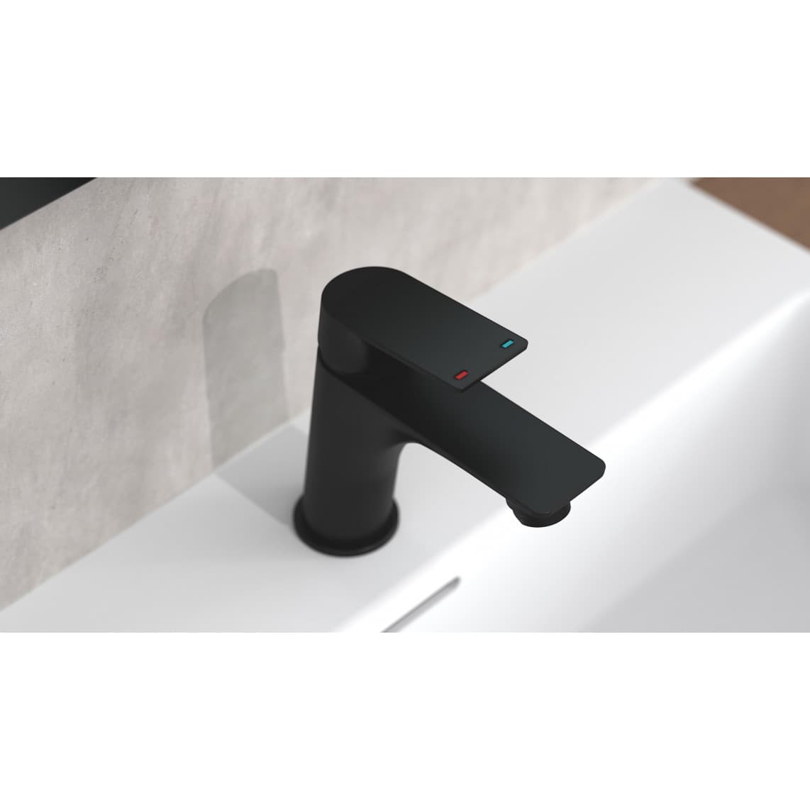 33216 BOSTON Mitigeur lavabo, noir mat