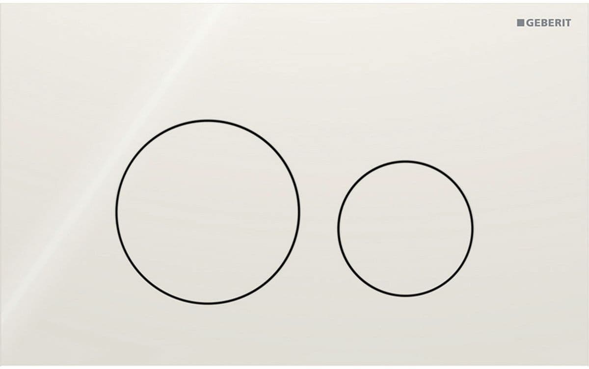 PLAQUE DE COMMANDE 2 TOUCHES SIGMA40 ROND GEBERIT GRIS SABLE
