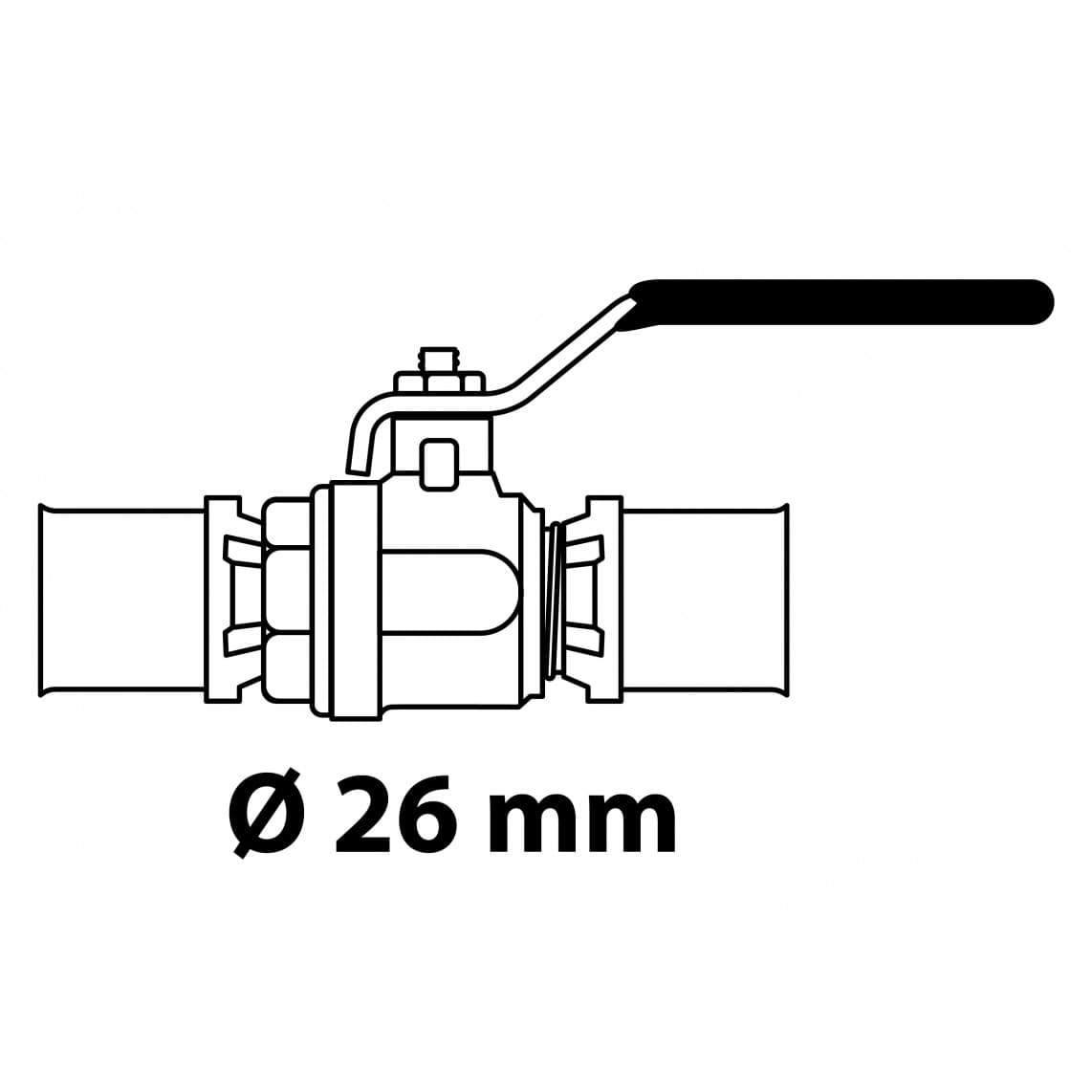 988723355 MS kogelkraan, blanco, 26 mm, voor meerlagen buis, pers