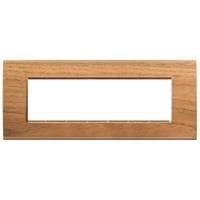LivingLight - plaque rectangulaire 7 modules Noyer national