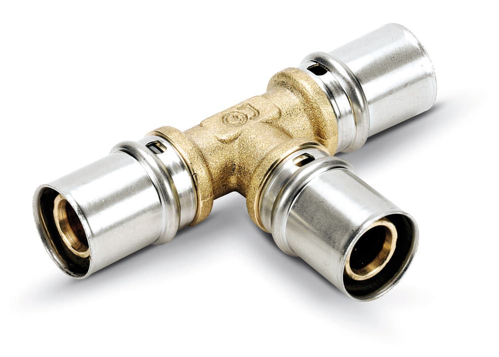 SYSTEMPEX Té réduit tube alu raccord à sertir 75-50-75