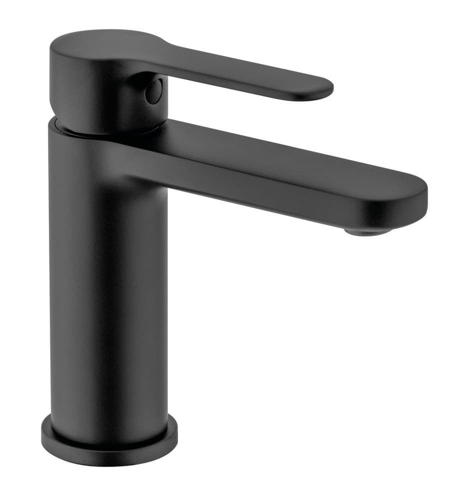 Nero levier unique mélangeur de lavabo sans vidage noir mat
