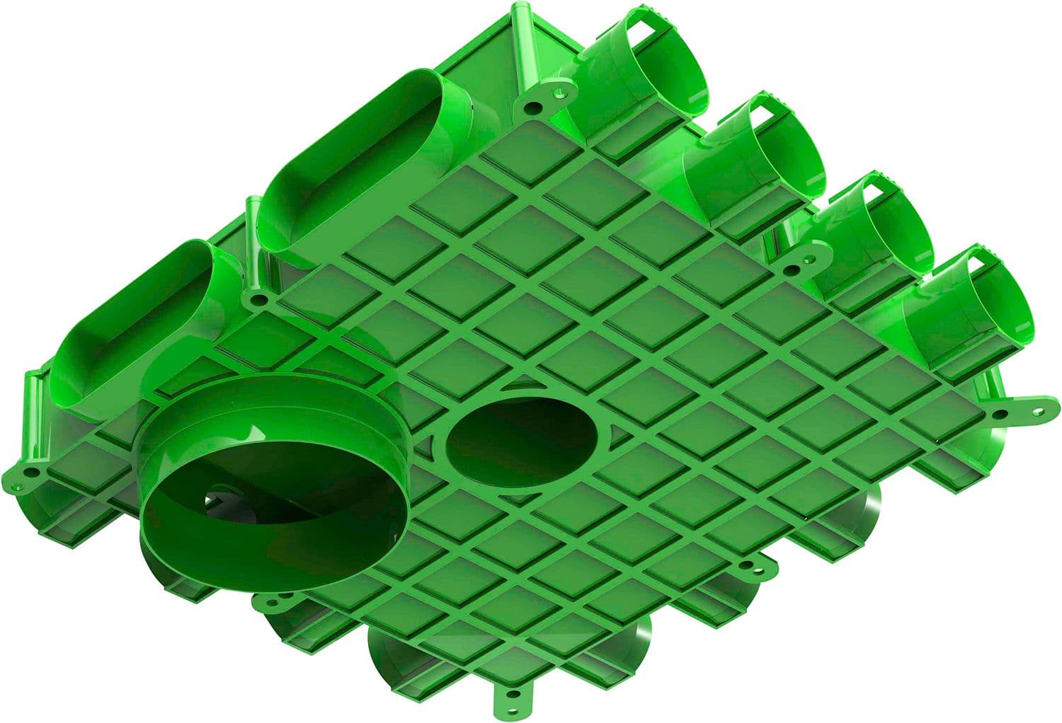 CAISSON DE DISTRIBUTION CONDUITS FLEXIBLE PLAFOND 12X63 DUCOFLEX D180