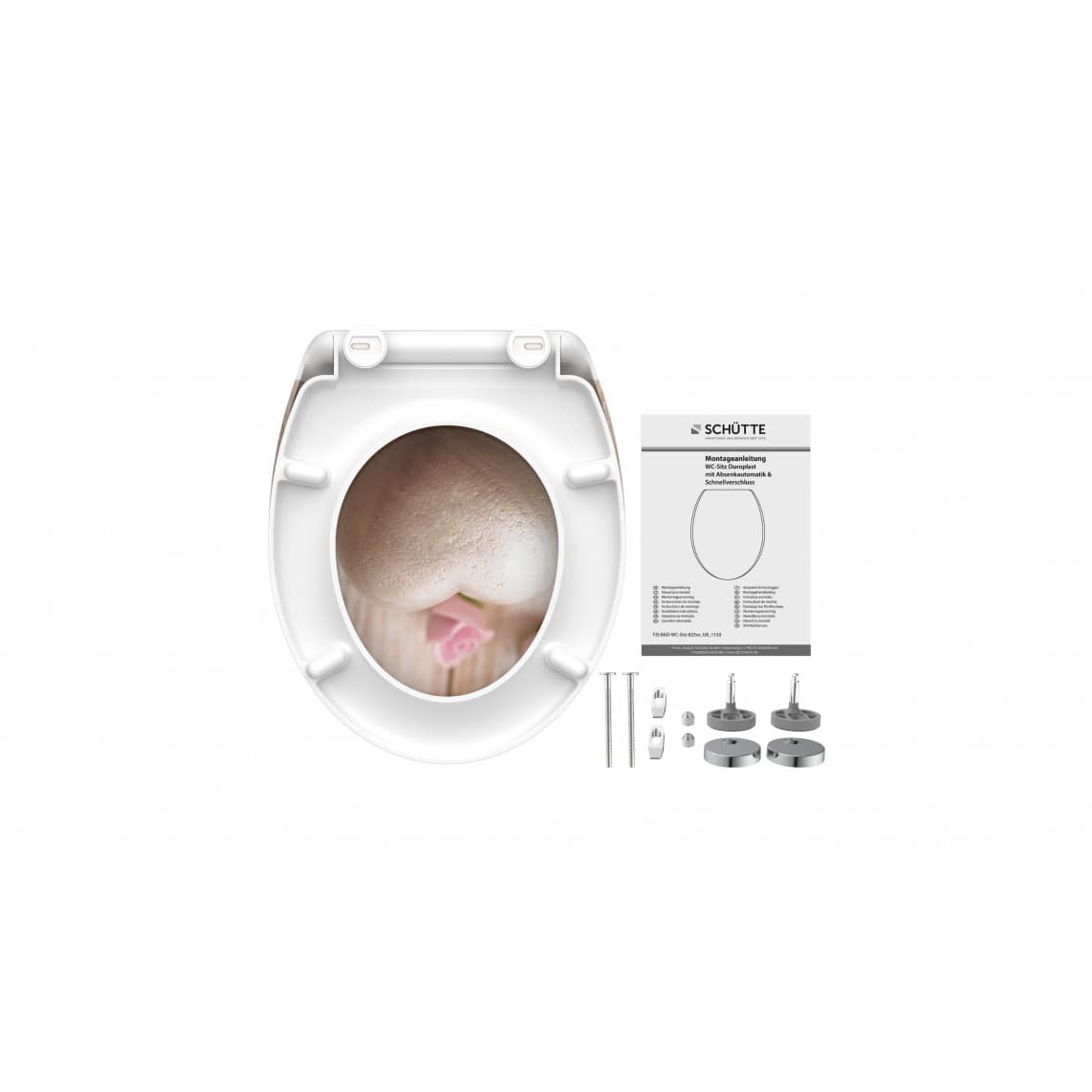82370 abattant WC en Duroplast ROMANTIC, avec frein de chute et déclipsable