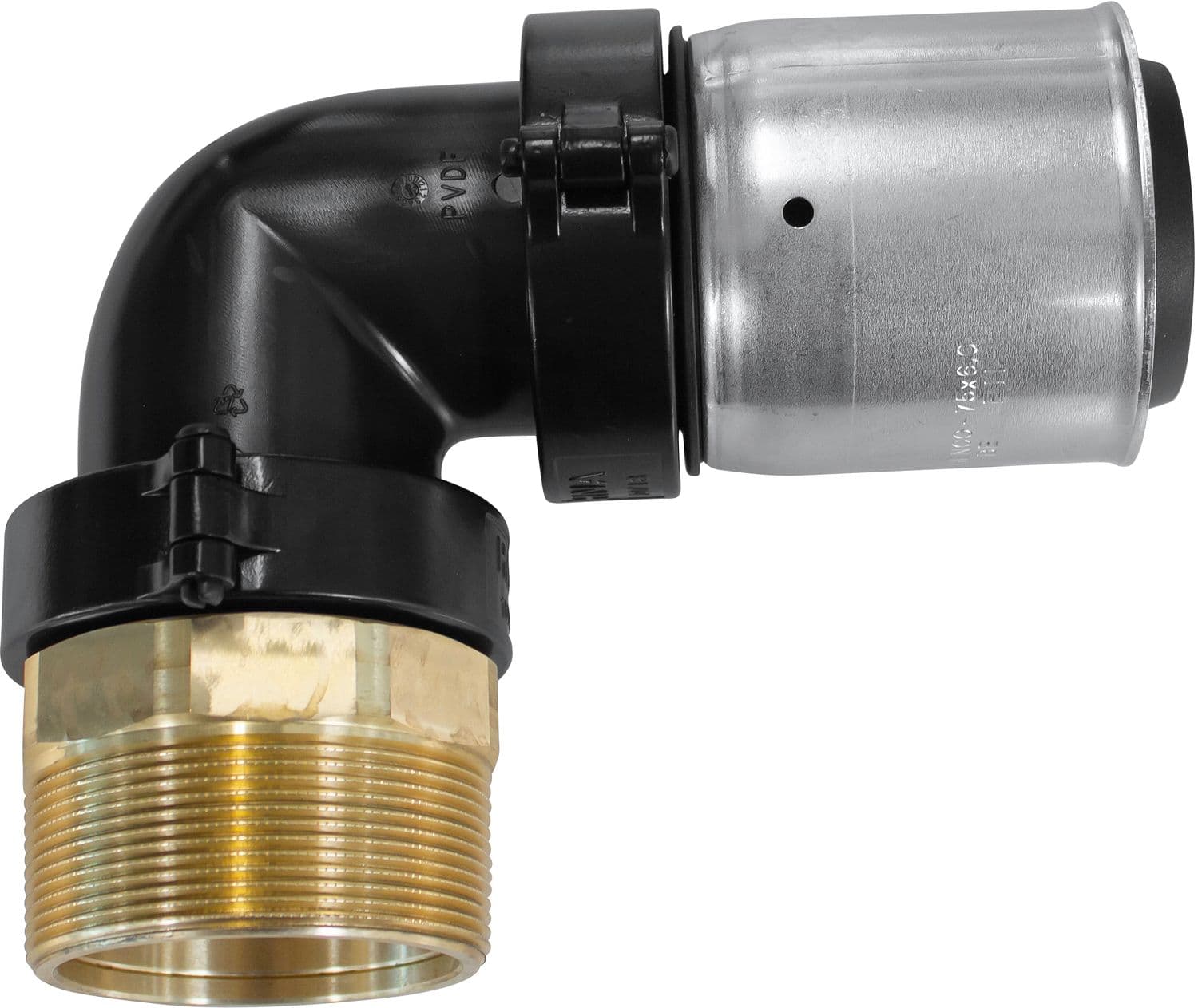 COUDE A SERTIR SYNTHETIQUE HENCO 90° 90MM-2"1/2M