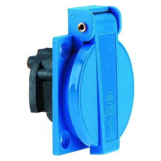 Prise encastrée 16A 2 pôles + T 230V IP54, connexion à vis