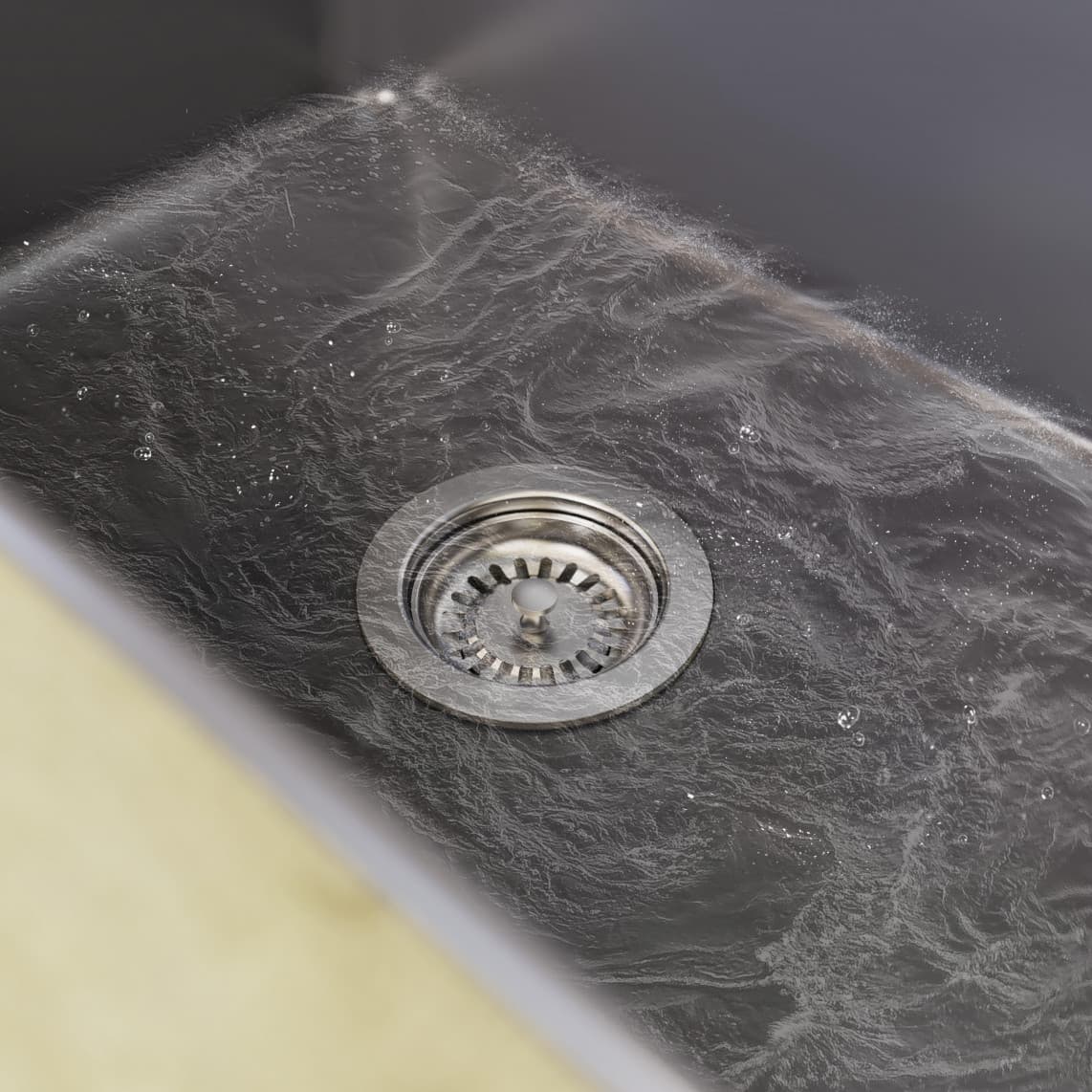 98835340 KS bonde à panier, 1 1/2" M, acier inoxydable calice d'évacuation & tamis Ø114 mm, avec 1" raccord de trop plein