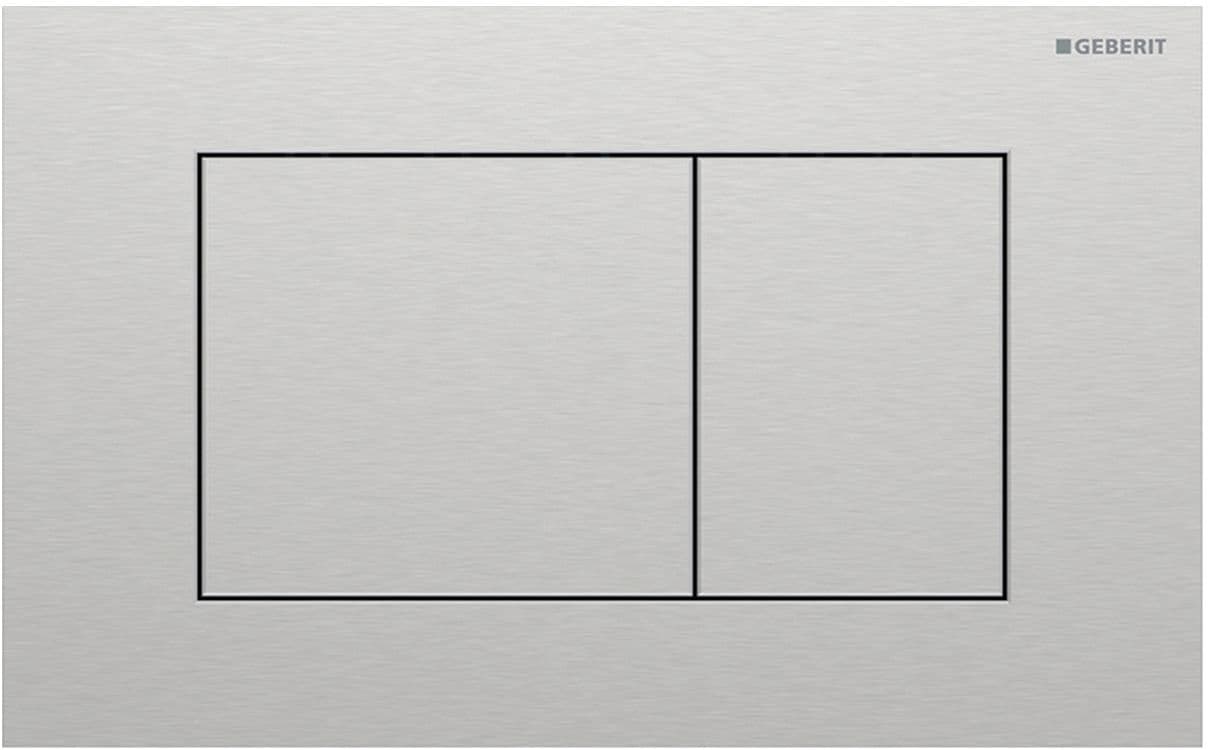 PLAQUE DE COMMANDE 2 TOUCHES SIGMA40 CARRE GEBERIT INOX