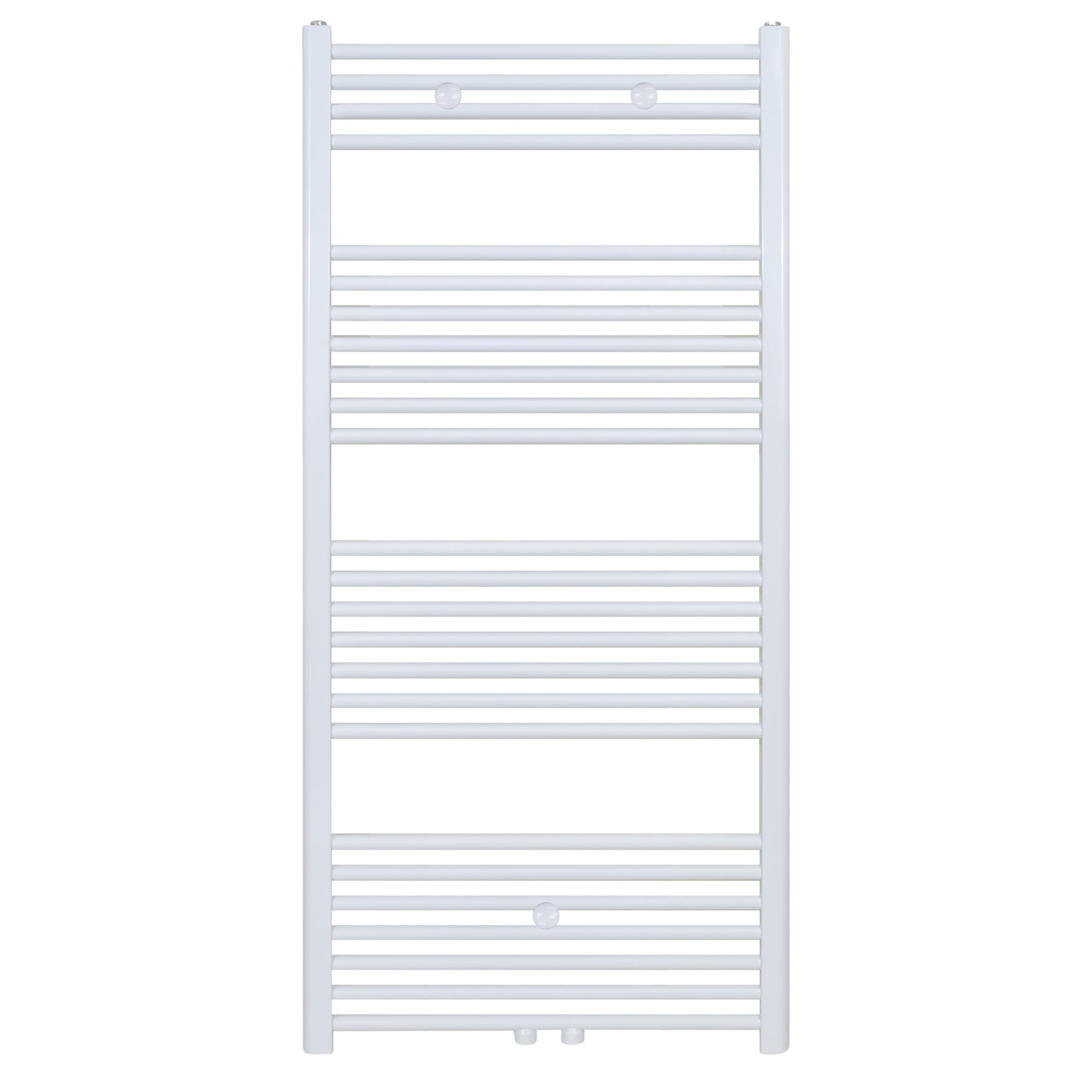 BELRAD SÈCHE-SERVIETTES - RACCORDEMENT GAUCHE-DROITE/CENTRAL - 754 WATT - 1400X600CM - BLANC BRILLANT