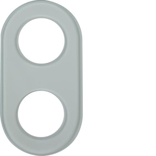 Plaque de recouvrement 2 postes Berker serie Glas, clair
