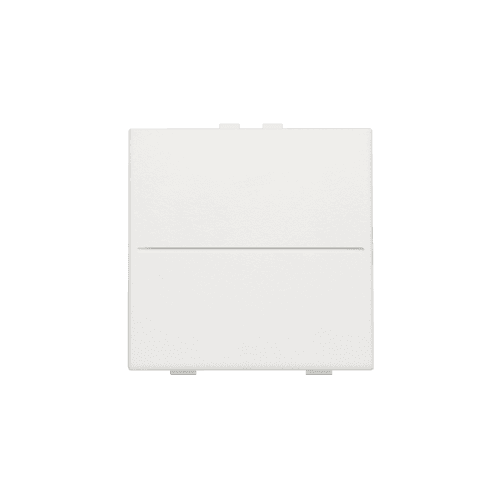 Touche simple pour interrupteur sans fil ou bouton-poussoir à deux boutons de commande, couleur white