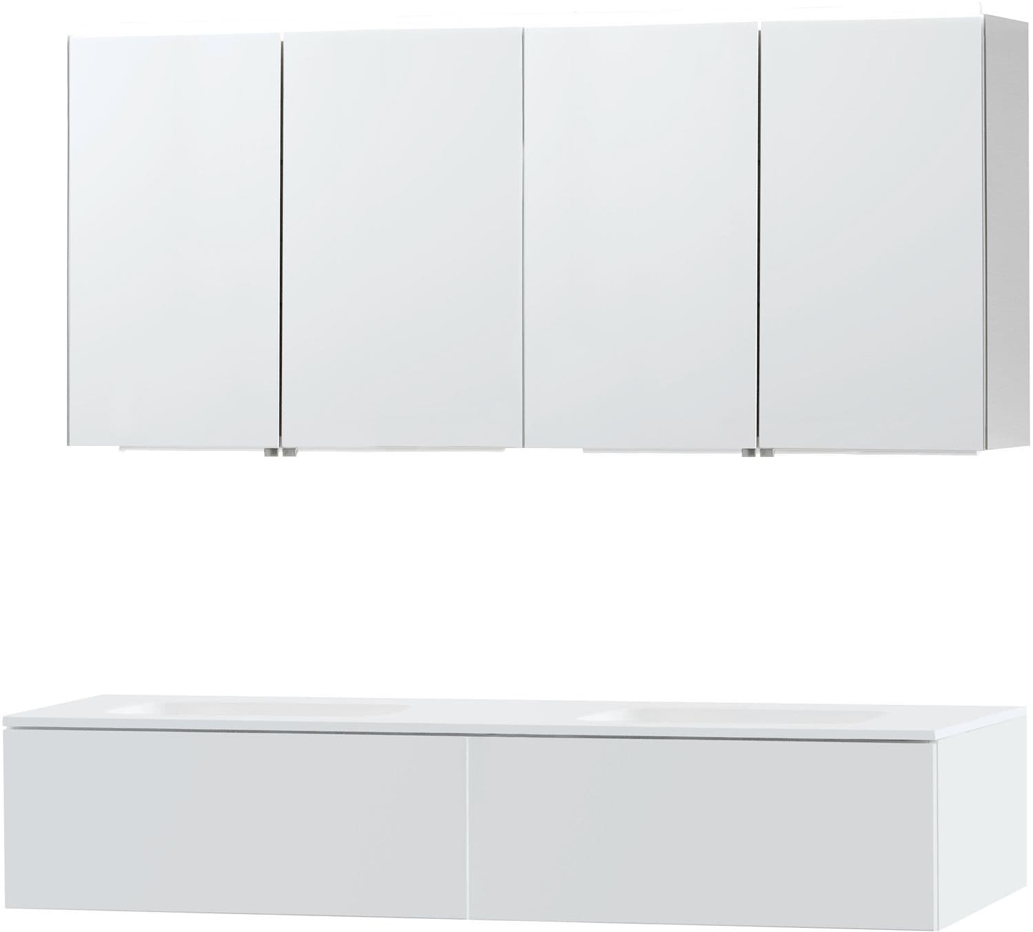MEUBLE PURO DUO BLANC 160 1 TIROIR SOLID MOLTO ARMOIRE TOILLETTE