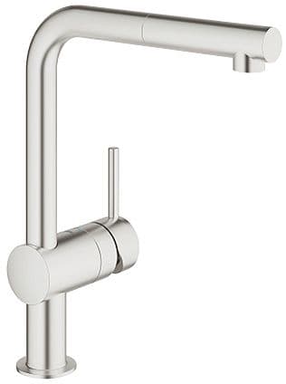 MITIGEUR CUISINE MINTA FG L-BEC DOUCHETTE EXTRACTIBLE STEEL