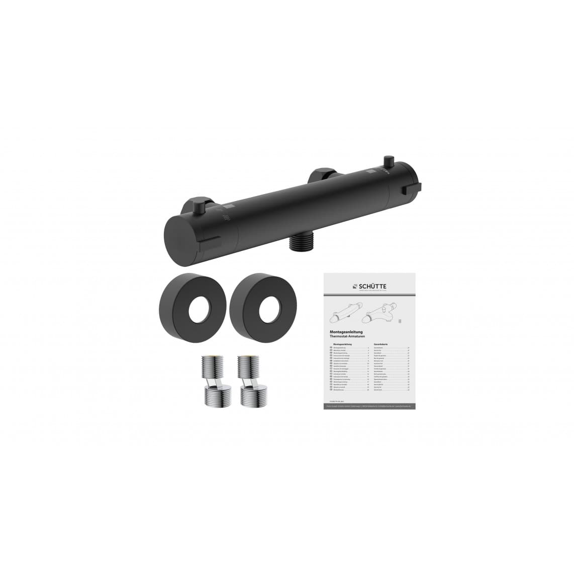 52466 LONDON Mitigeur thermostatique de douche, noir mat
