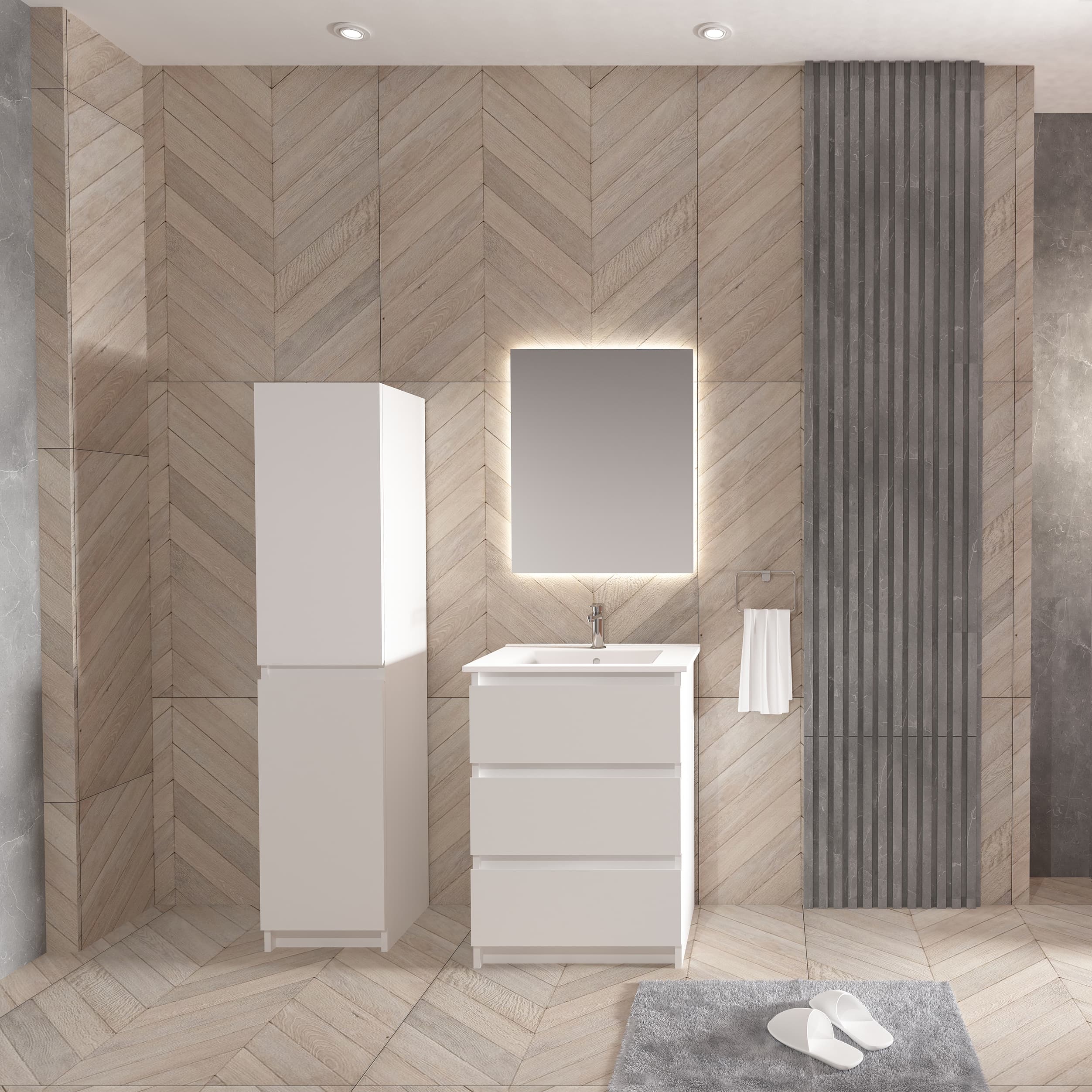 Jupiter Meuble sous-plan (60CM) - blanc mat