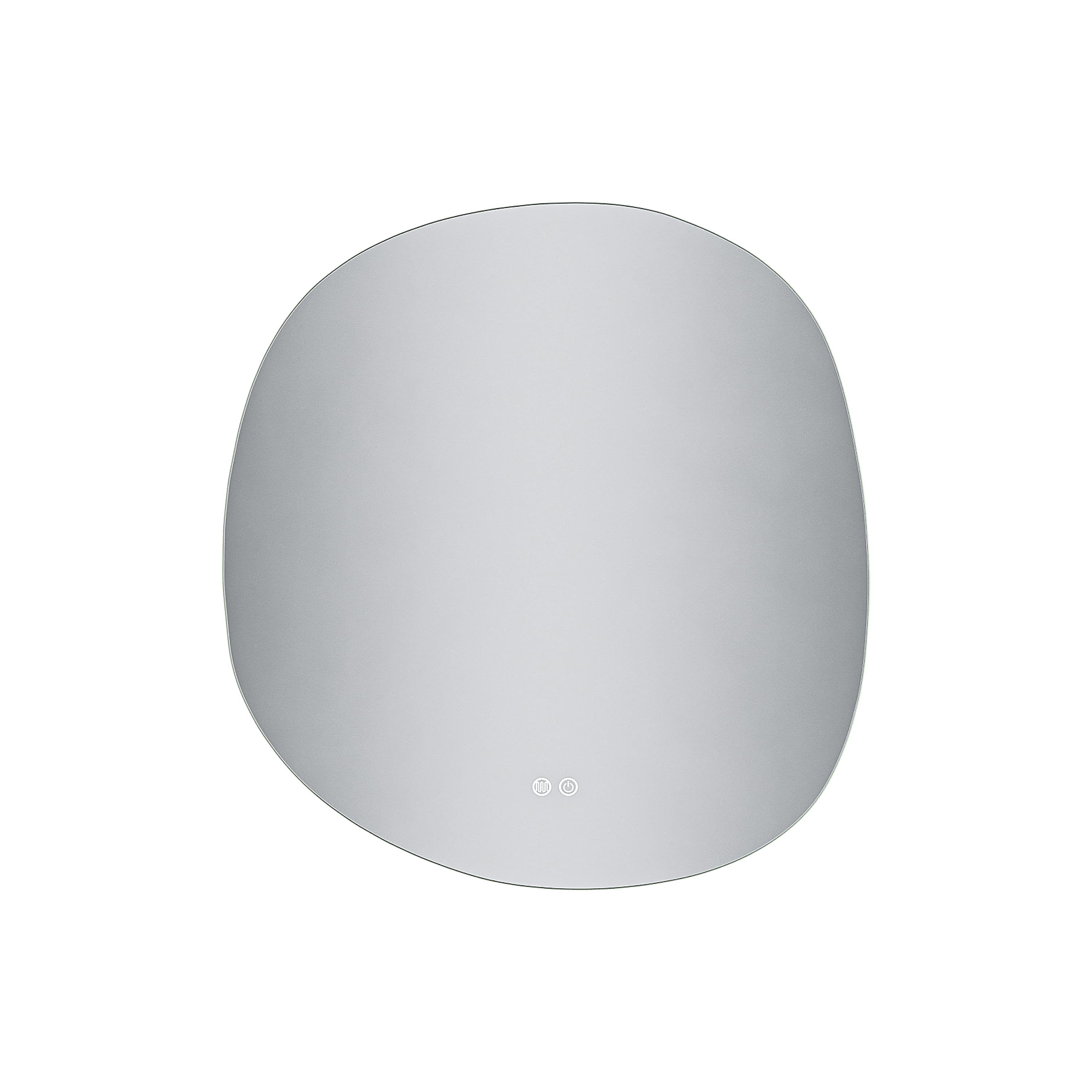ALONI pebble miroir - avec éclairage Led - forme organique - sans cadre - anti-buée - température de couleur Led 3000-6000K - dimmable - 80X85CM