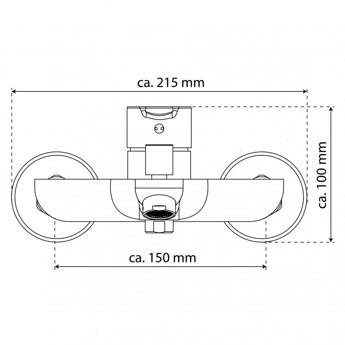 NI023DINWCR DIZIANI Bathtub mixer, white/chrome
