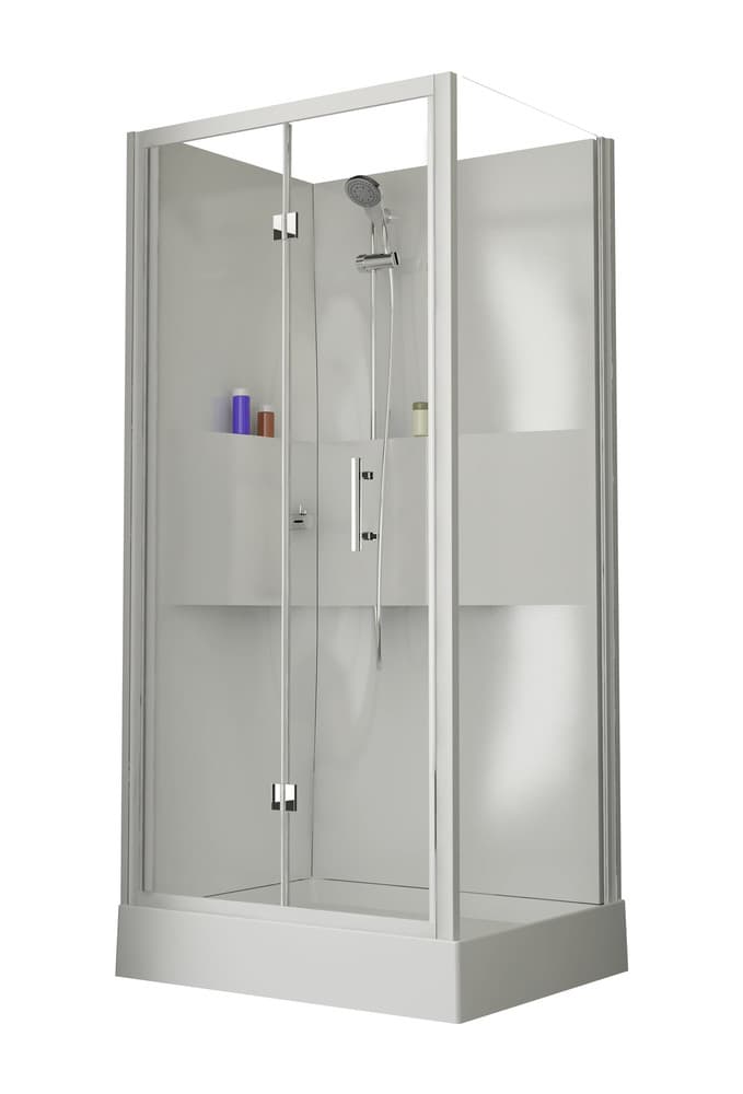 intro Lilou Basis cabine douche polystyrène 4mm brillant porte pliante