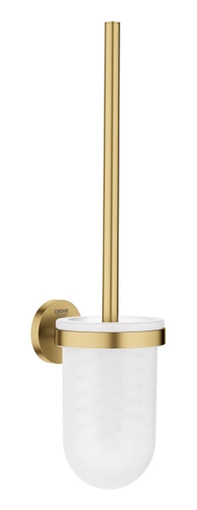 Grohe Essentials porte-balai WC verre/métal mural invisible brushed cool sunrise