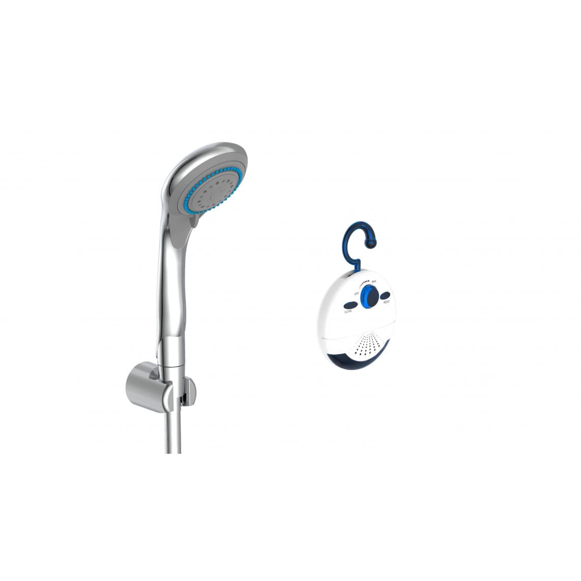 98702416 SHOWER&SWING Set de douchette, chromé, avec Radio de douche