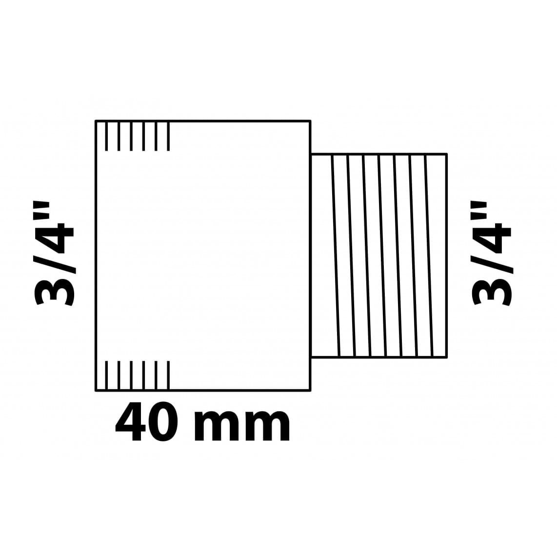 989319455 MS kraan verlengstuk, blanco, 3/4" x 40 mm