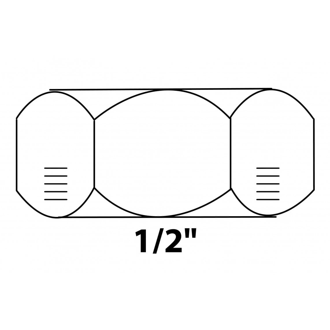 989432155 LT bouchon, chromé, 1/2" F