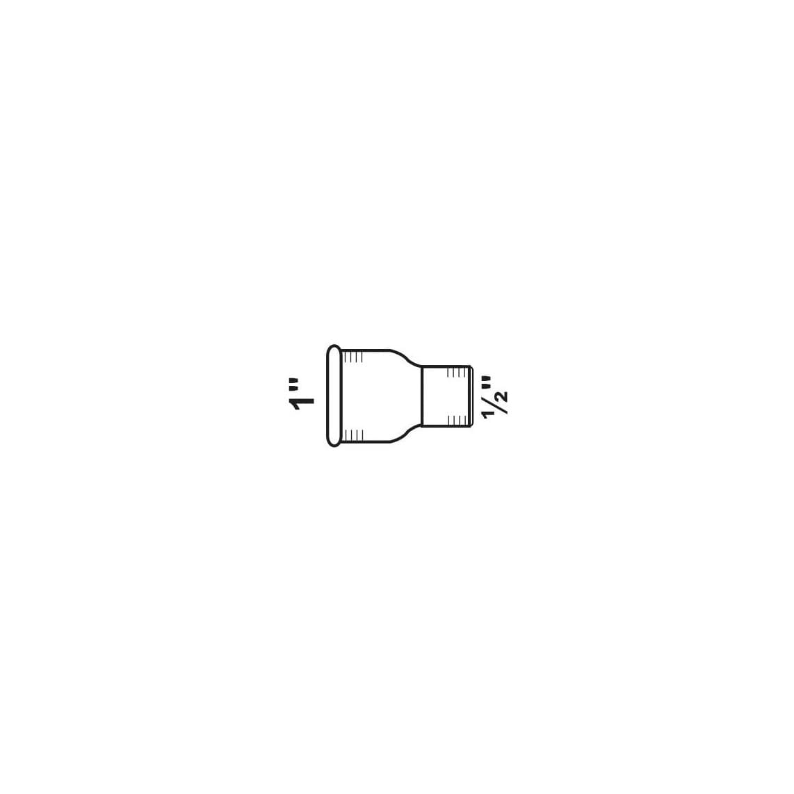 989755055 FM manchon réducteur, galvanisé, 1" F x 1/2" F, (240)