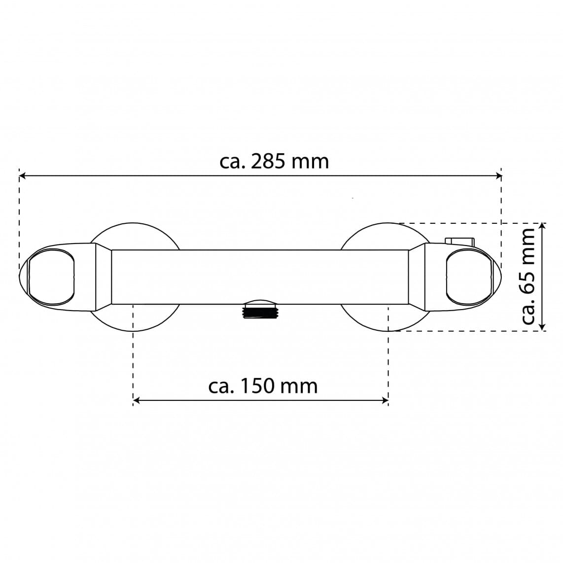 CLT168VCR VITAL Thermostatische douchekraan, chroom