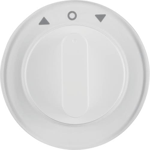 Enjoliveur avec bouton rotatif pour interrupteur volets R.1 / R.3 Blanc polaire, brillant