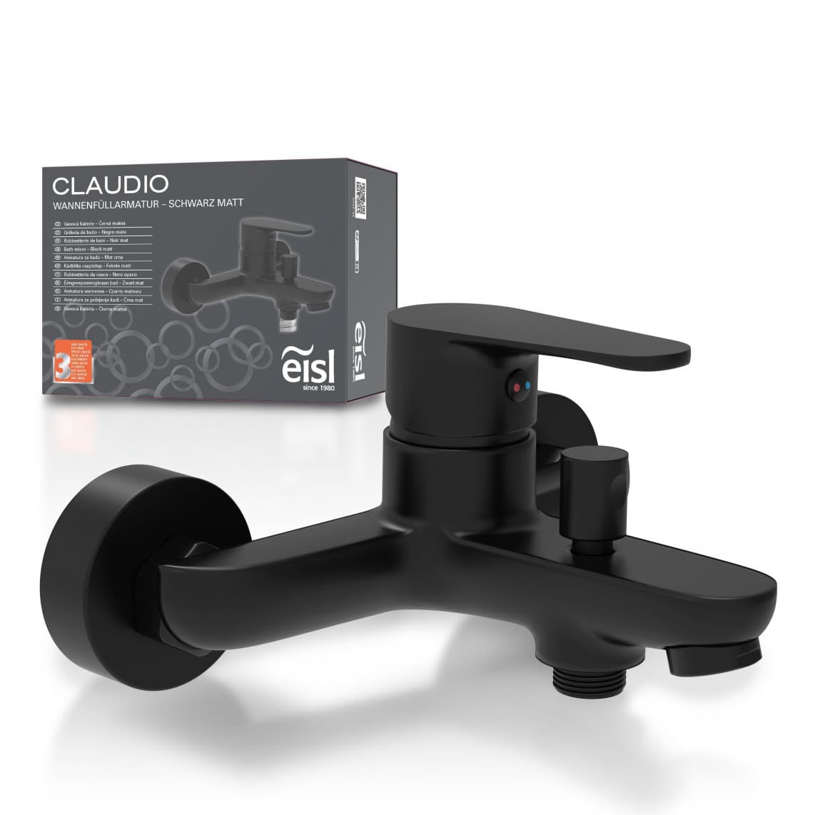 NI023CALCRBL CLAUDIO Mitigeur bain/douche , noir mat