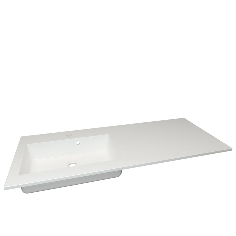 Van Marcke Don II tablette intégrée avec 1 lavabo encastré 1200 x 500 mm gauche blanc