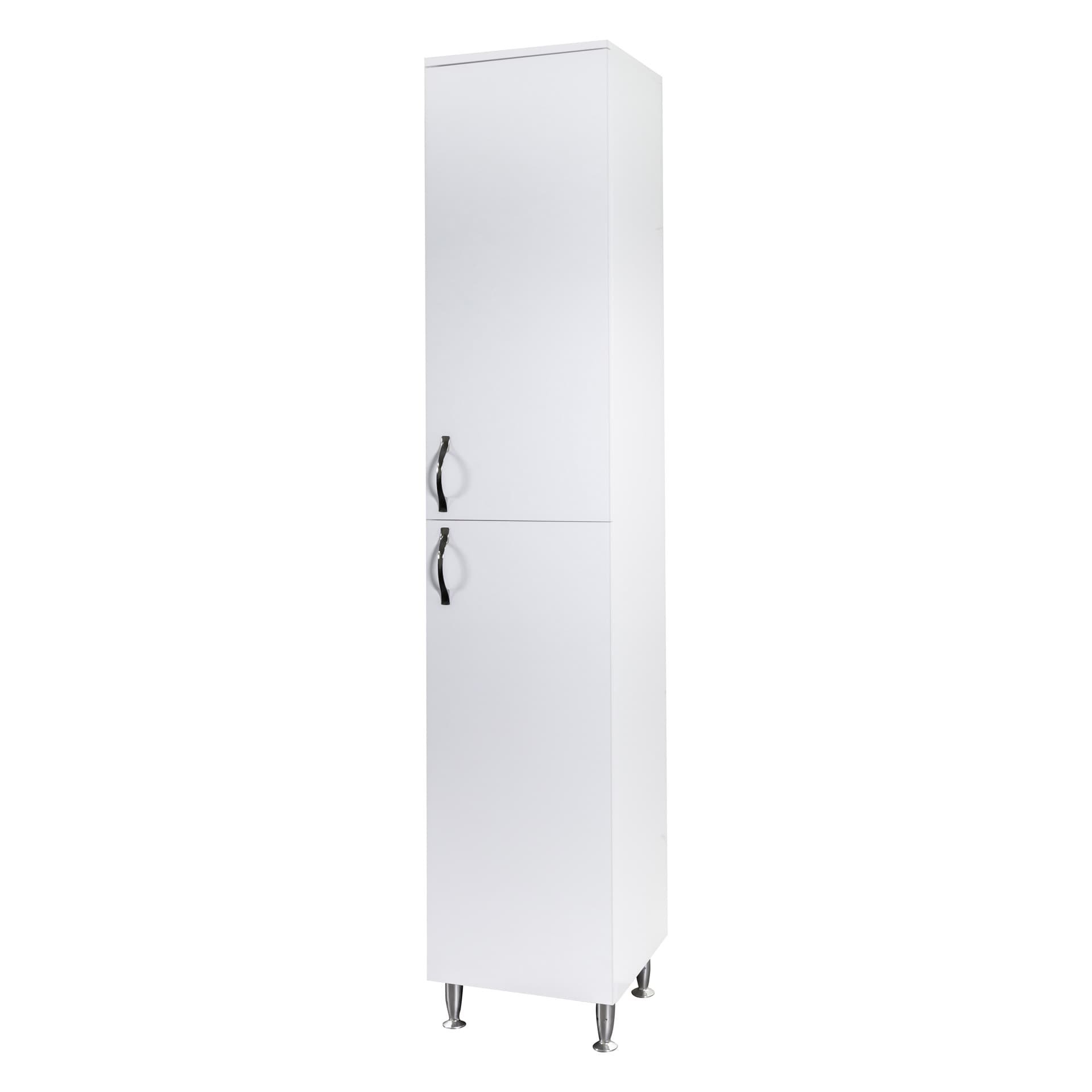 ALONI aleco Armoire Colonne droite – sur pied – 2 portes – réversible – 35X190X35 cm – blanc