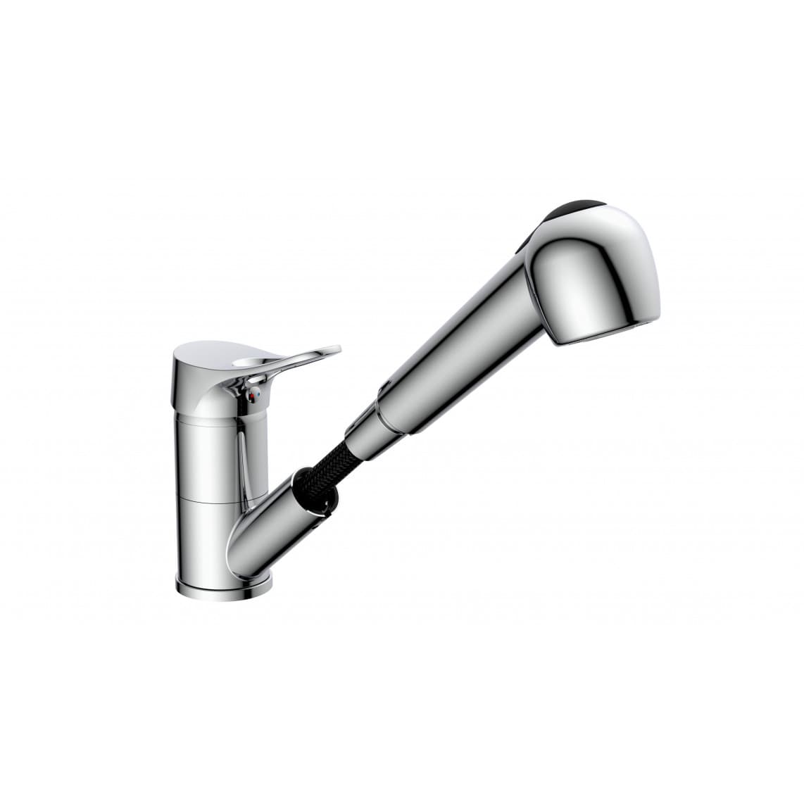 NI183VECR-LP VERONA Mitigeur évier basse pression, chromé, avec douchette à rincer extractible