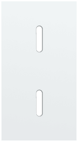 Plaque de recouvrement double, verticale 71 mm d'entraxe, pour deux fonctions de commutation simple, Niko Rocker steel white coated