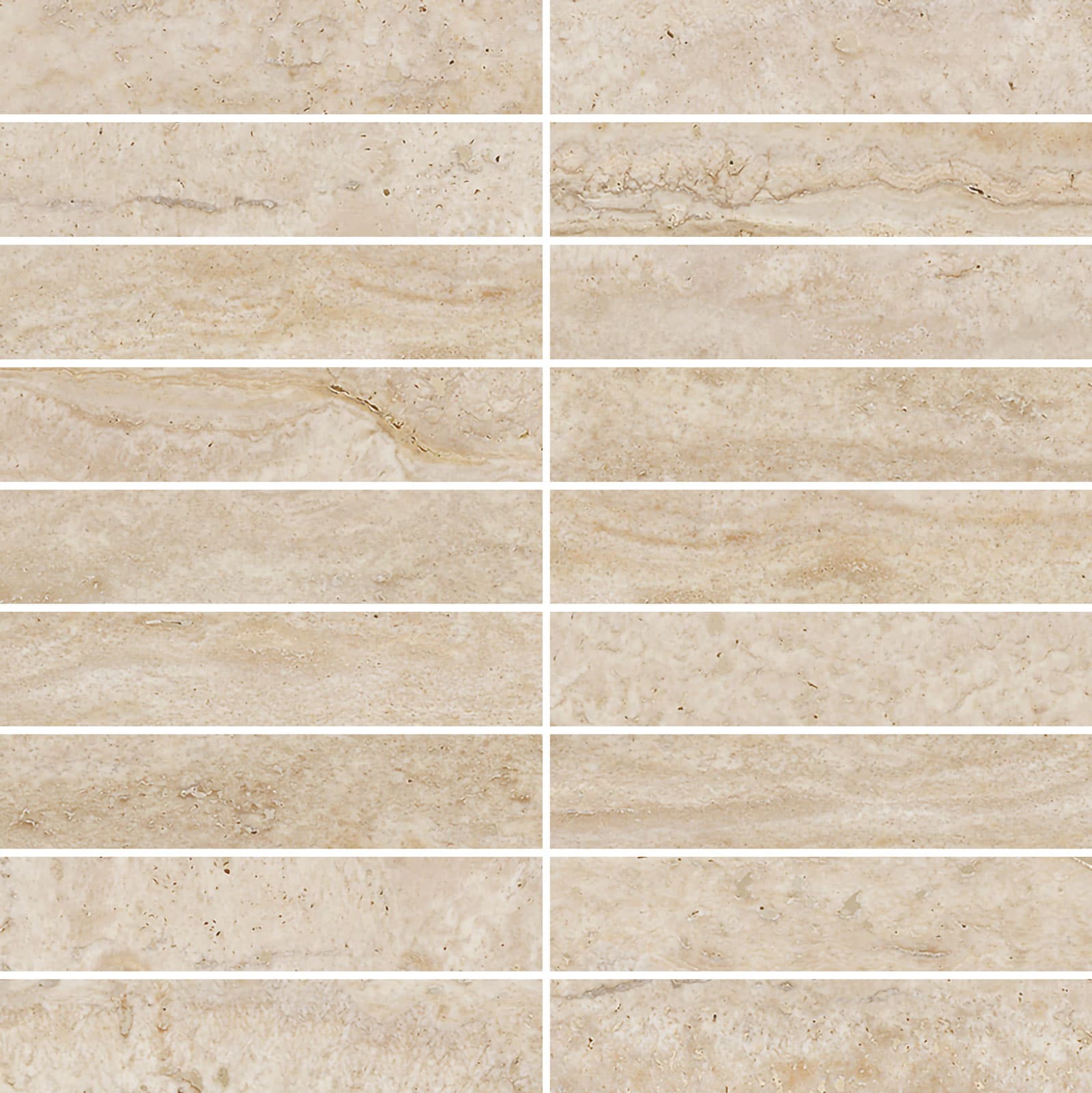 MOSAICO TRAVERTINO GOLD 30X30 (3X15)