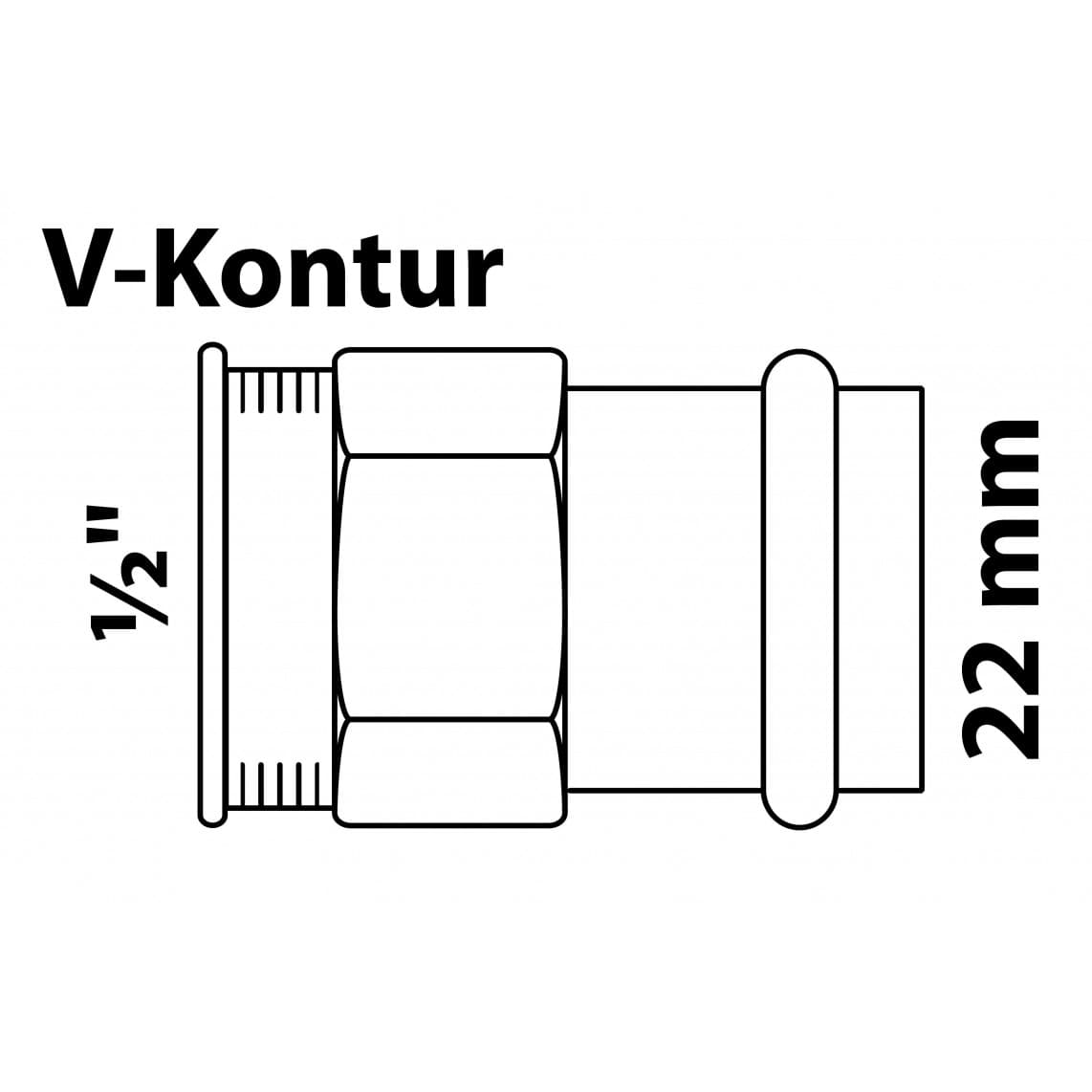 988624454 BR manchon de transition, vierge, 22 mm x 1/2" F, 1 manchon, (P4270g)