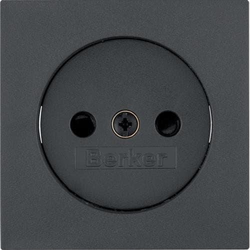 Sets de finition pour prise de courant sans terre Berker S.1 / B.3 / B.7 Anthracite, mat