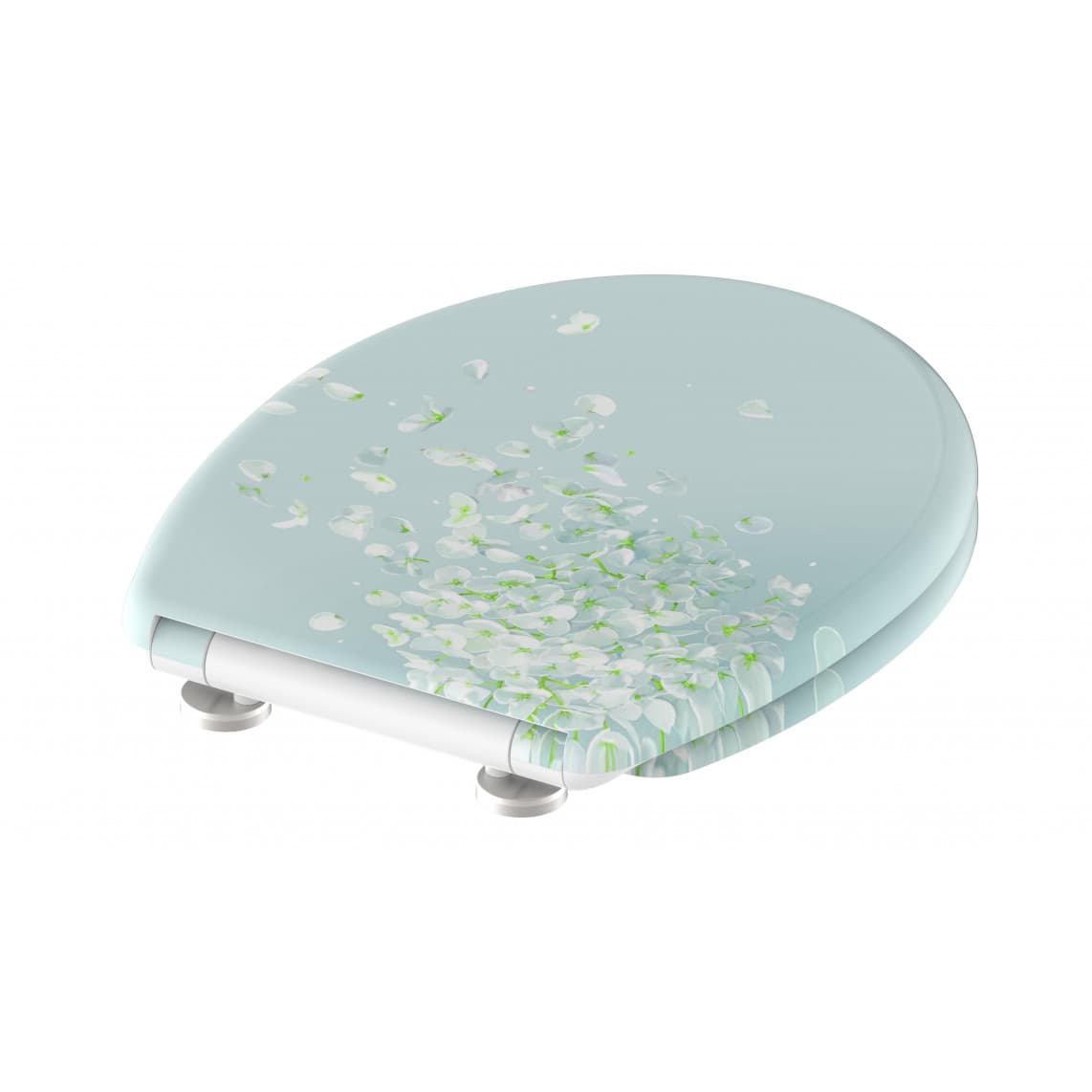 82381 Duroplast Toilet seat FLOWER IN THE WIND, with soft close and quick release