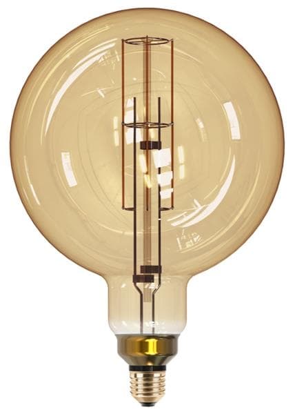 Lampe filament Led dorée globe diamètre 200mm - 8W - E27 - 2200K - 806lm - dimmable - IP20