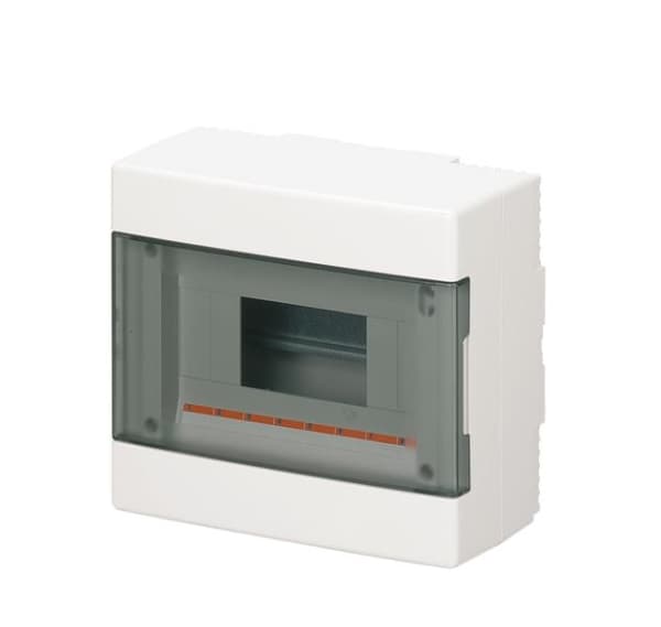 Coffret apparent 8 modules Blanc IP40 avec porte transparente dimensions 200 x 180 x 100mm