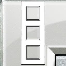 LivingLight - plaque rectangulaire 3 x 2 modules 71mm Gris givré
