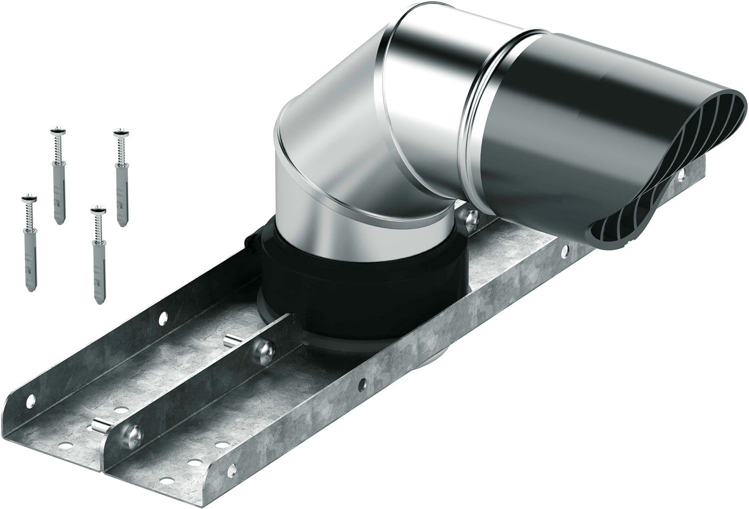 UNIFLOW COUVRE CHEMINEE HORIZONTALE INOX PP FLEX 80MM