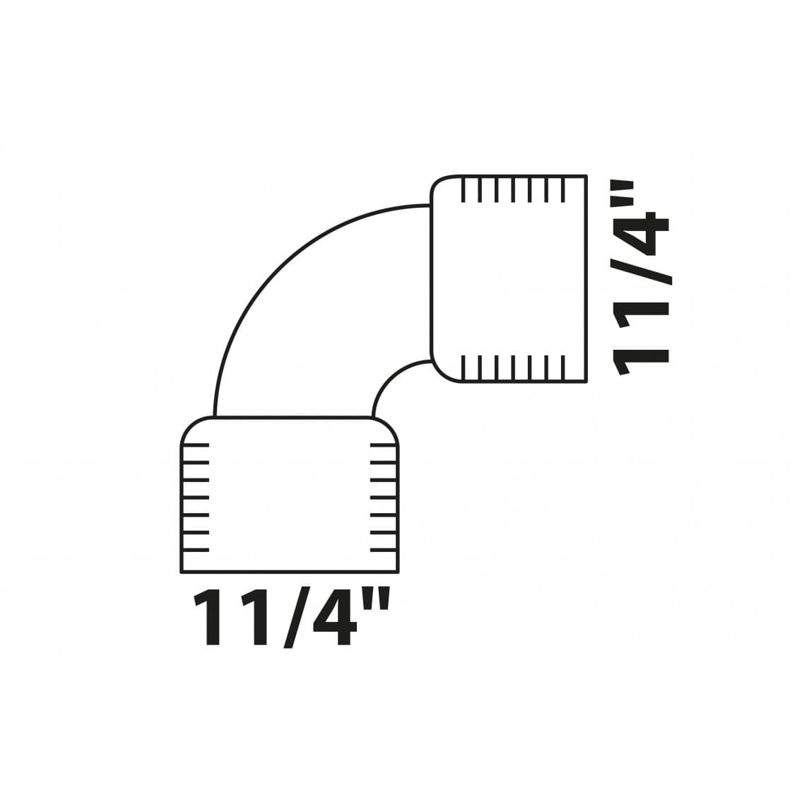 988955513 BR coude 90°, vierge, 1 1/4" F, (3090)