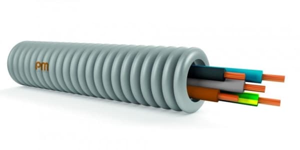 Tube précâblé Vob 5G1.5 rouleau de 25m en rouleau de 25m classe CPR: ECA