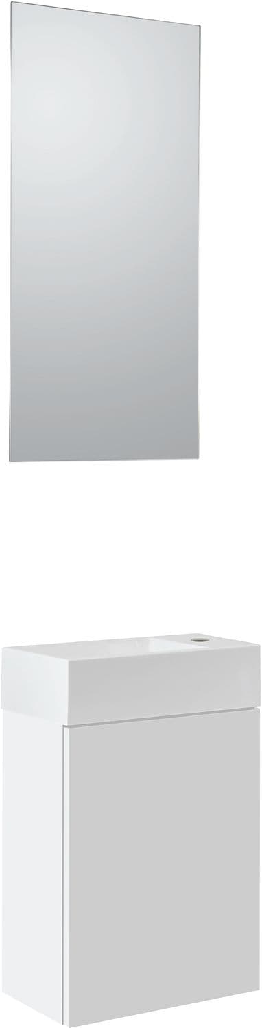 LAVE-MAINS PURO MINI 1 PORTE BLANC 40 SOLID MIROIR/ECLAIRAGE