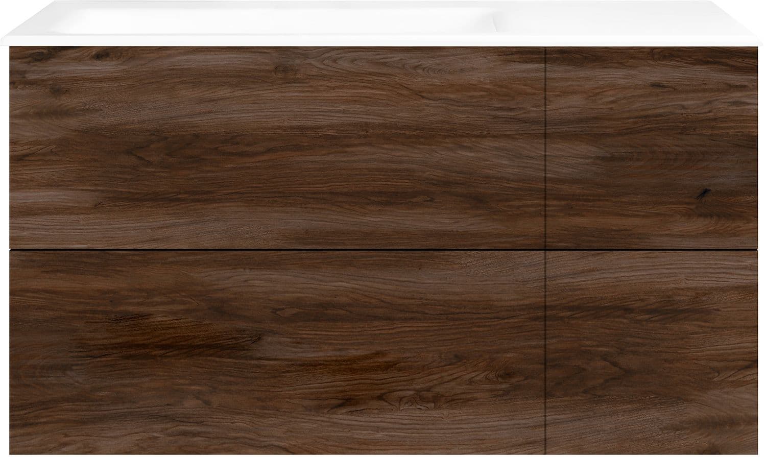 ONDERBOUW COFFEE 4 LADES 110 NOTENLAAR DECOR FLUWEEL +WASTAFEL LINKS PORSELEIN ZONDER KRAANGAT WIT