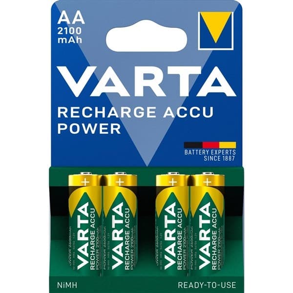 Pile rechargeable 1.2V Mignon HR6 Ni-Mh 2100mAh AA hauteur 50.5mm diamètre 14.5mm