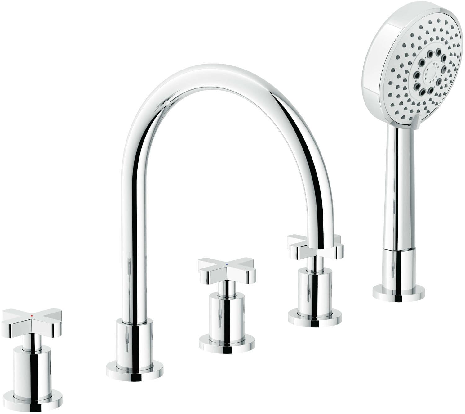 5 TROUS MELANGEUR BAIN LIRA NOBILI SAILLE 211MM CHROME